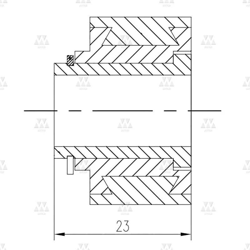 601107G03 | LANDING ROLLER D31,5 W.BUSH. (23MM LONG)