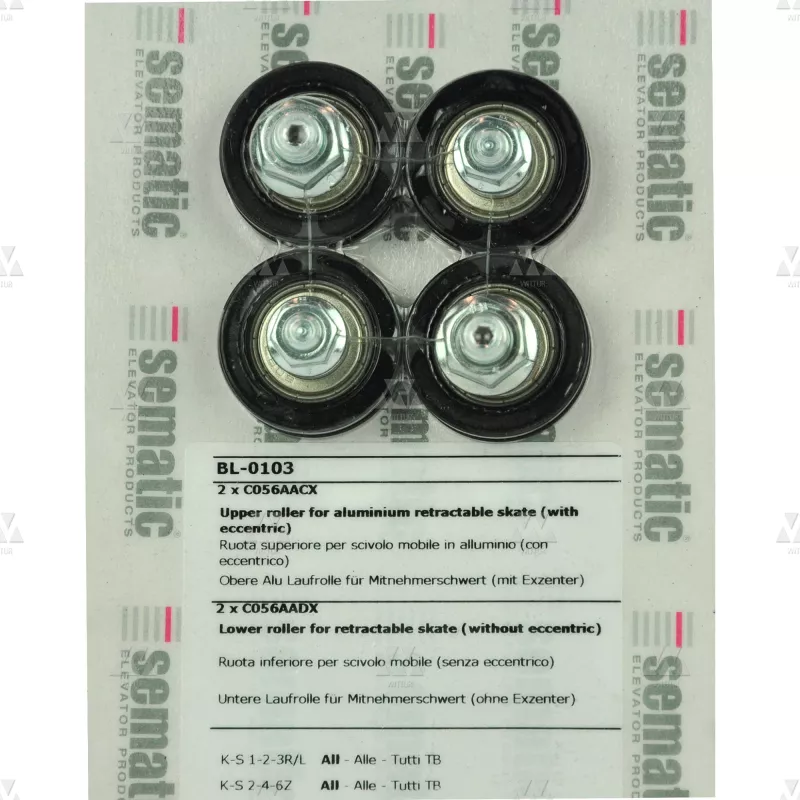 BL-0103 | KIT ROLLER FOR RETRACTABLE SKATE (2 X UPPER AND 2 X LOWER)