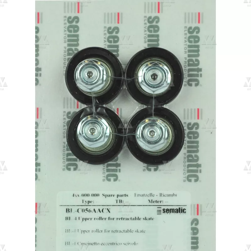 BL-C056AACX | 4 X UPPER ROLLER FOR ALUMINIUM RETRACTABLE SKATE (WITH ECCENTRIC), D.30MM (EXTERNAL)