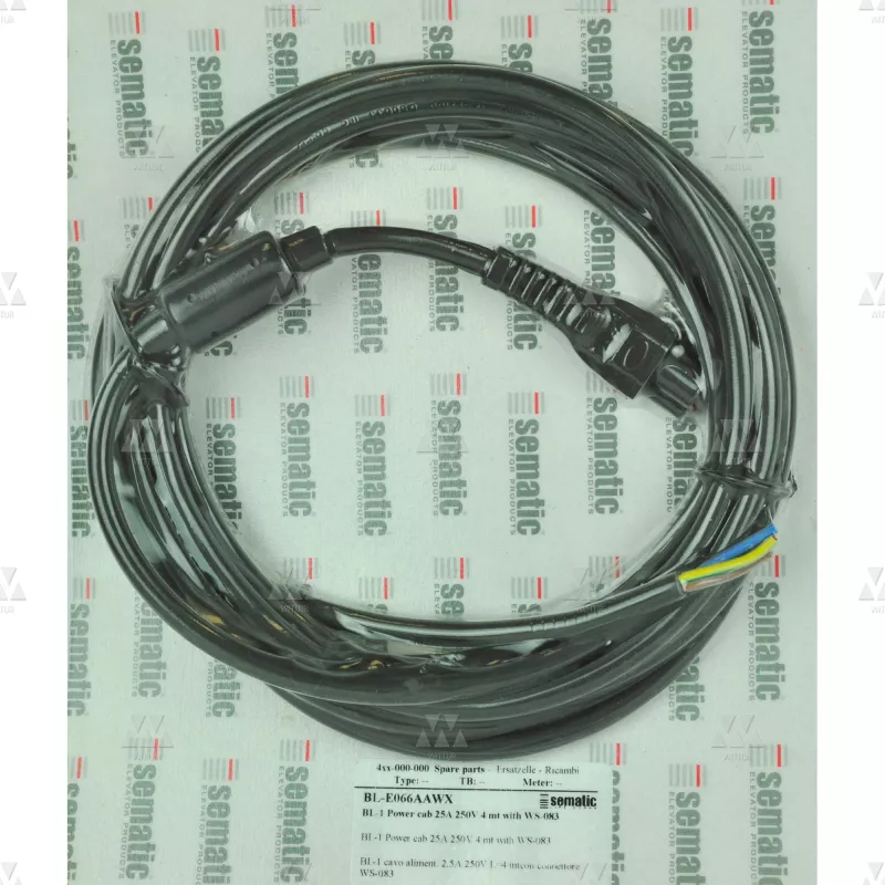 BL-E066AAWX02 | 1 X POWER CABLE FOR SDS CONTROLLER 2,5A 250V L=4MT WITH WS-083 CONNECTOR