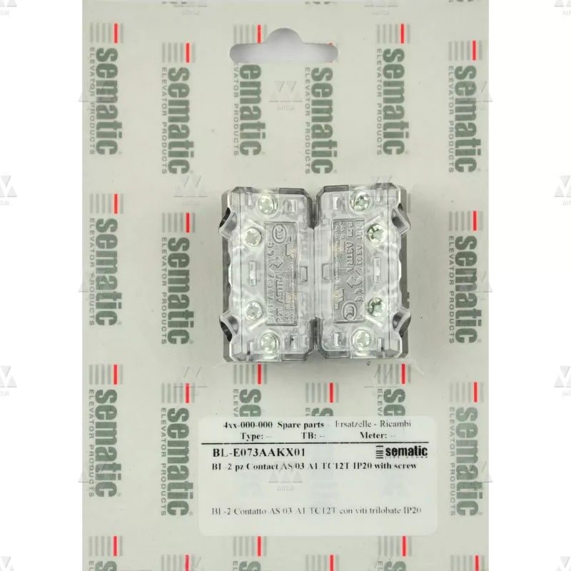 BL-E073AAKX01 | 2 X IP20 SWITCH FOR STANDARD EXECUTION (MATERIAL: PA066 + PA12)